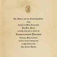 Convent of Mary Immaculate Graduation Invitation