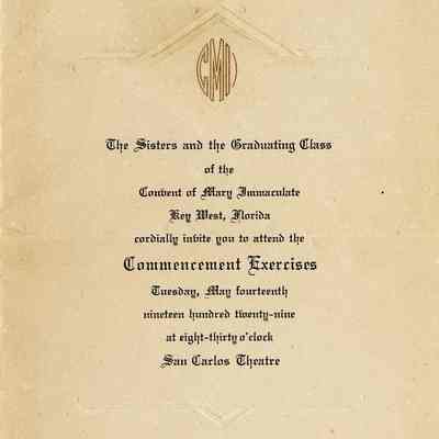 Convent of Mary Immaculate Graduation Invitation