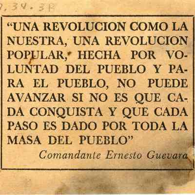 Ticket Verso with Guevara Quote: © Key West Art & Historical Society