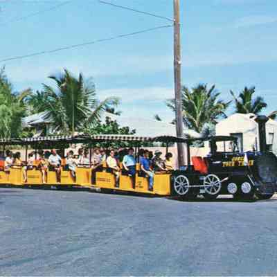 Conch Tour Train at the Southernmost Point in Key West, Florida
