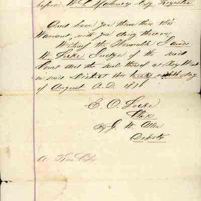 Warrant in Bankruptcy Notice, Page 5: © Key West Art & Historical Society