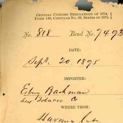 Customs Import Receipt: © Key West Art & Historical Society