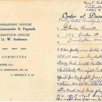 USS KEY WEST Ship's Party Program: © Key West Art & Historical Society