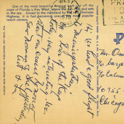 Key West, Where the Sun Rises and Sets in the Sea, Key West, Florida: © Key West Art & Historical Society