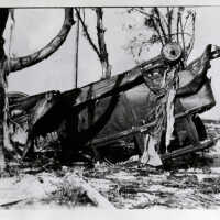 Overturned Car Following Labor Day Hurricane