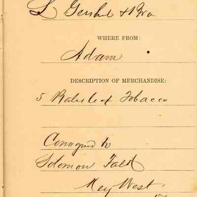 Customs Import Receipt: © Key West Art & Historical Society