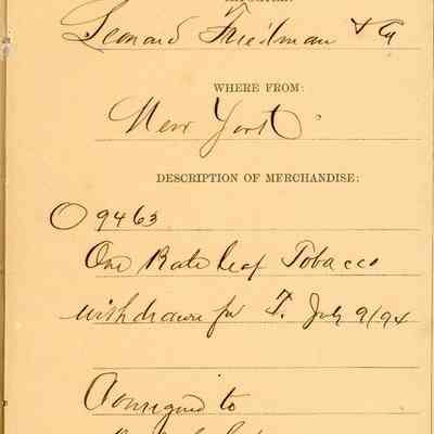 Customs Import Receipt: © Key West Art & Historical Society