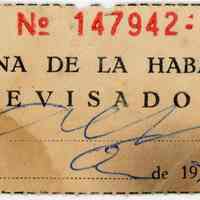 Havana Customs Ticket