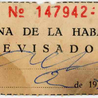 Havana Customs Ticket