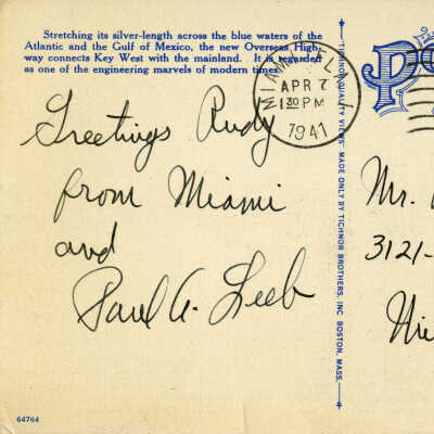 Off to Sea with No Seasickness Over the New Overseas Highway on the Way to Key West, Florida: © Key West Art & Historical Society