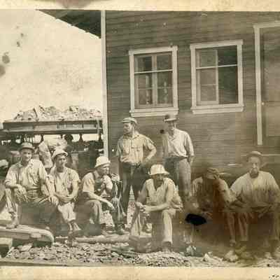Panama Canal Construction Workers at Gatun Locks
