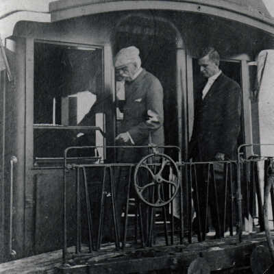 Henry Flagler Exiting Oversea Railway Train Car