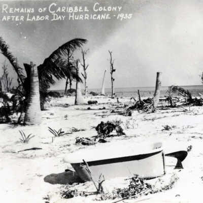 Remains of Caribbee Colony After Labor Day Hurricane