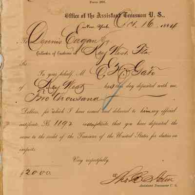 Key West Custom House Letterbook: © Key West Art & Historical Society