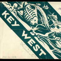 Key West Souvenir Postcard Folder