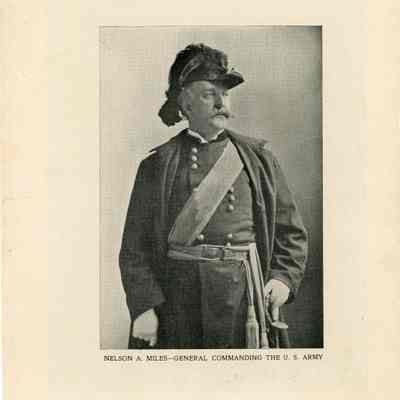 Lieutentant General Nelson Miles and Soldiers Marching during the Spanish-American War