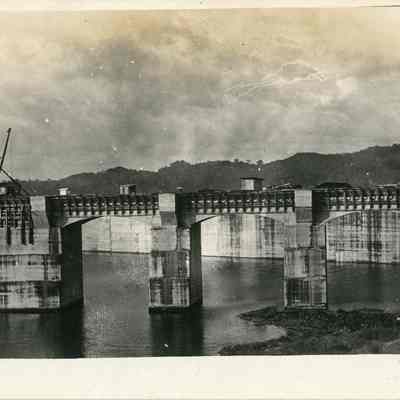 Panama Canal Construction at Gatun Locks