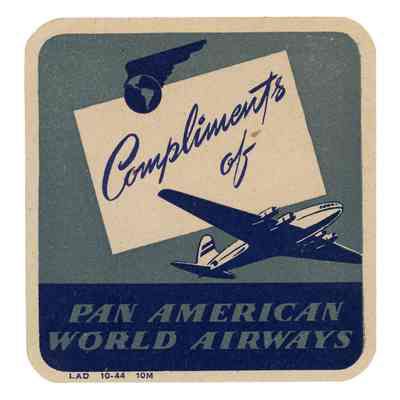 Pan American World Airways Luggage Tag