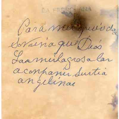 Handwritten Note in Spanish: © Key West Art & Historical Society