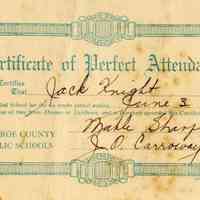 Certificate of Perfect Attendance