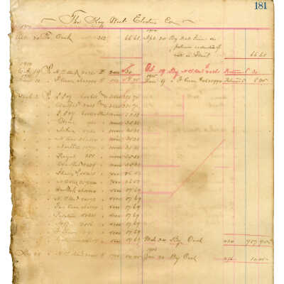 Key West Business Ledger Pages