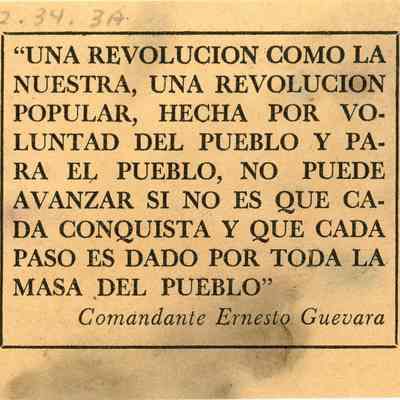 Ticket Verso with Guevara Quote: © Key West Art & Historical Society