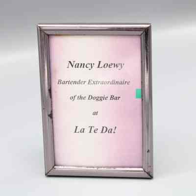 Name Plaque for Nancy Loewy from Doggie Bar