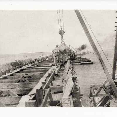 Pouring Concrete for Florida East Coast Railway Bridge