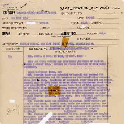 USS EPCS-1431 Job Order