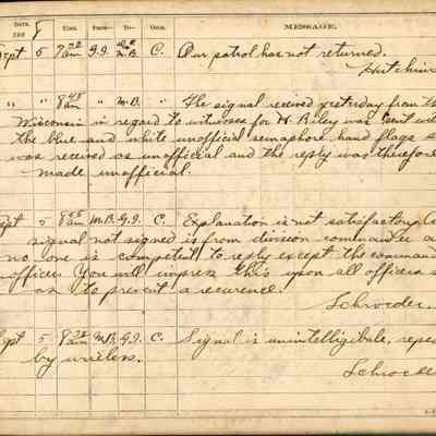 USS KEARSARGE Signal Record Book: © Key West Art & Historical Society