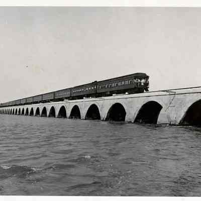 Overseas Railway Train on Long Key Viaduct