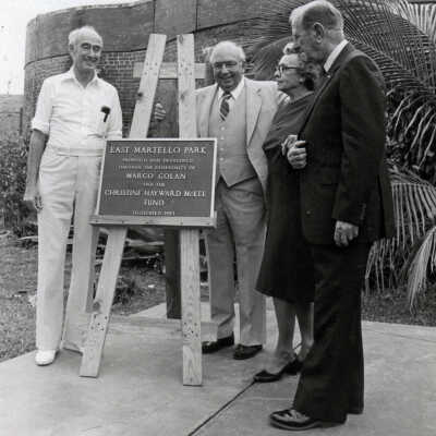 Dedication of Fort East Martello Park
