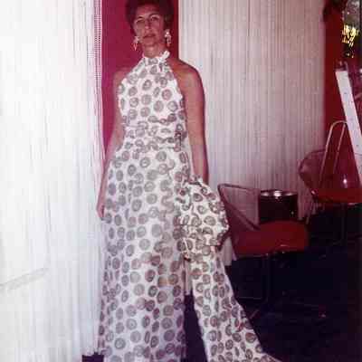 Jacquolyn Staubs in Key West Hand Print Dress