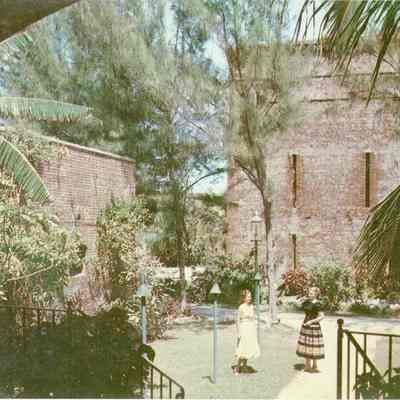 View of Tropical Garden, Civil War Citadel and Fort