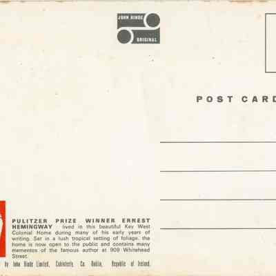 The Ernest Hemingway Home and Museum, Key West: © Key West Art & Historical Society