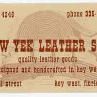 Tsew Yek Leather Shop Business Card
