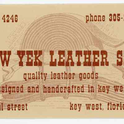 Tsew Yek Leather Shop Business Card
