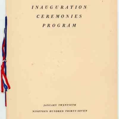 Inauguration Ceremonies Program