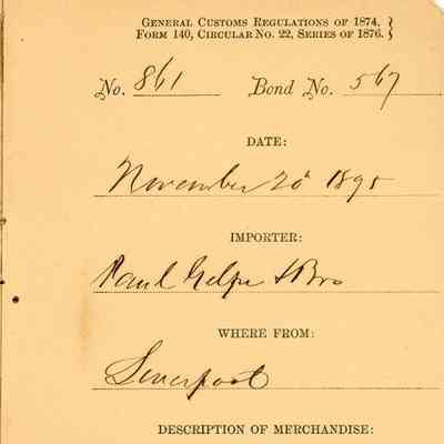 Customs Import Receipt: © Key West Art & Historical Society