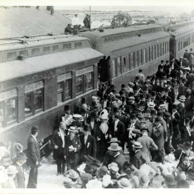 Henry M. Flagler at the Arrival of the First Train to Key West