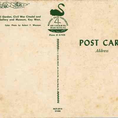 View of Tropical Garden, Civil War Citadel and Fort: © Key West Art & Historical Society