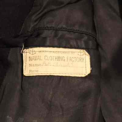 U.S. Navy Pea Coat, interior ownership label: © Key West Art & Historical Society