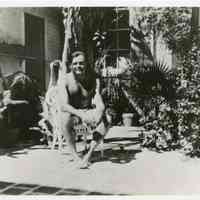 Ernest Hemingway in Tropical Garden