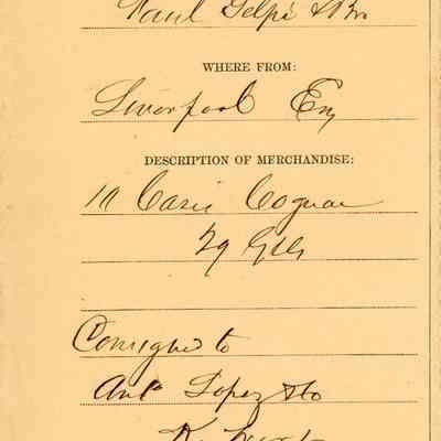 Customs Import Receipt: © Key West Art & Historical Society