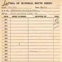 Bill of Material Route Sheet