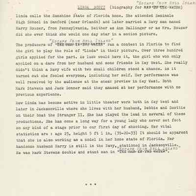 'Escape From Hell Island' Press Packet: © Key West Art & Historical Society