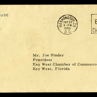 Envelope from The White House Addressed to Joseph Pinder