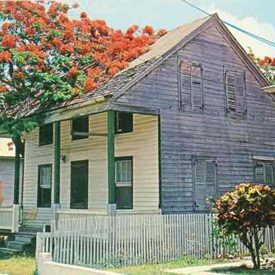 Quaint Street in Old Florida at Key West, the Southern Most City