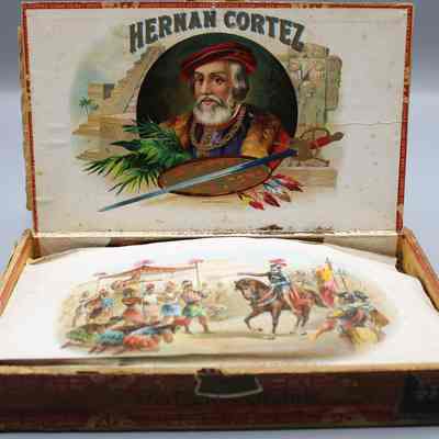 Hernan Cortez Cigar Box with Contents: © Key West Art & Historical Society