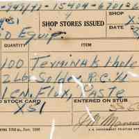 Shop Stores Issued Receipt